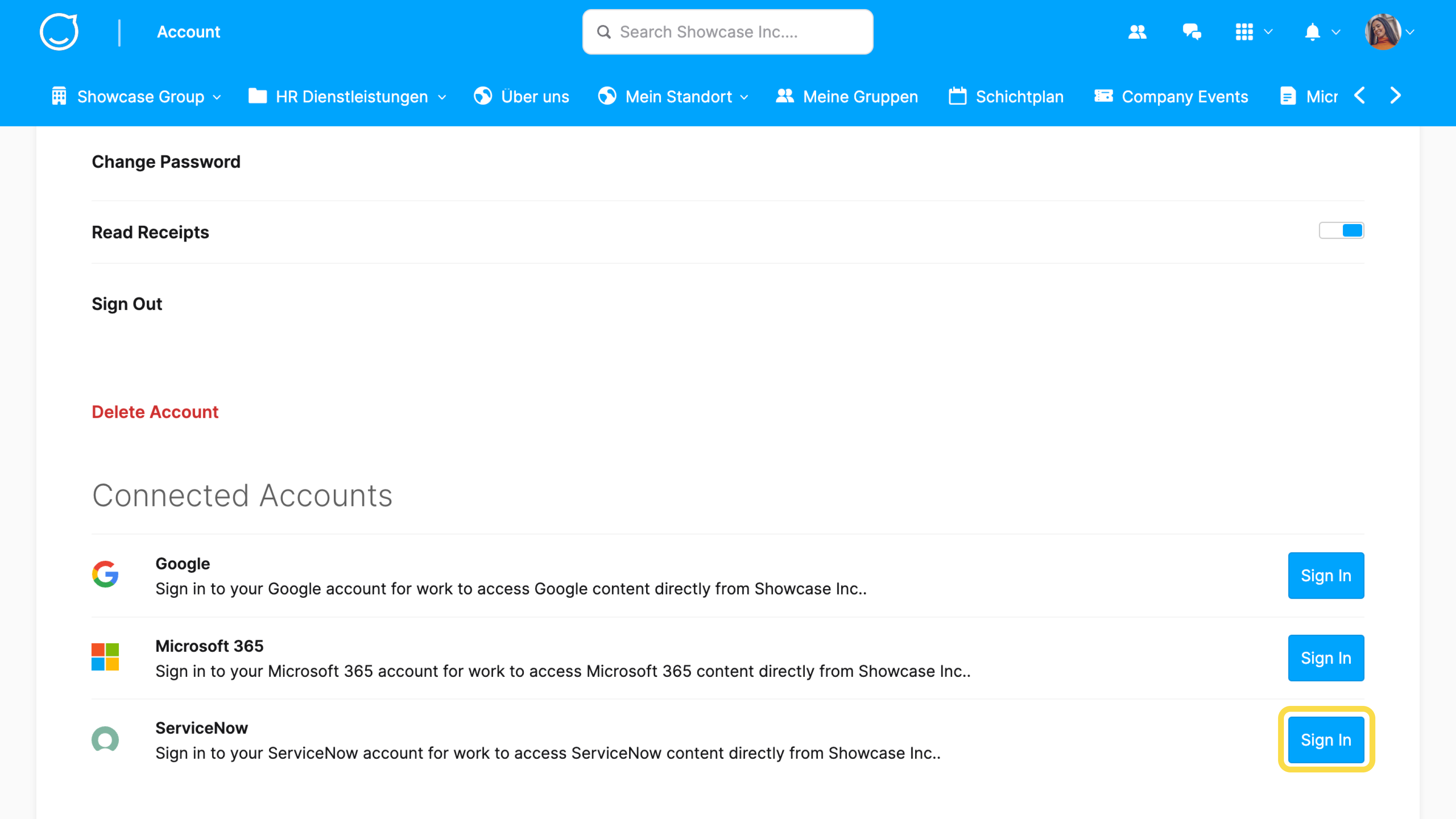 Signing in to ServiceNow Account From Your Staffbase Support