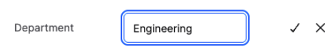 A screenshot showing profile field editing.