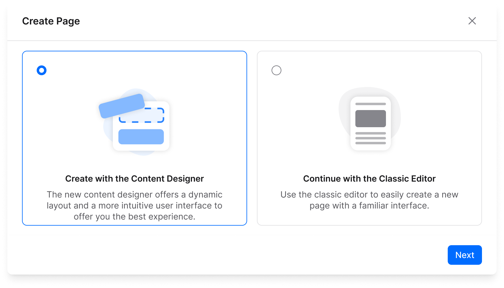 Create Page Dialog