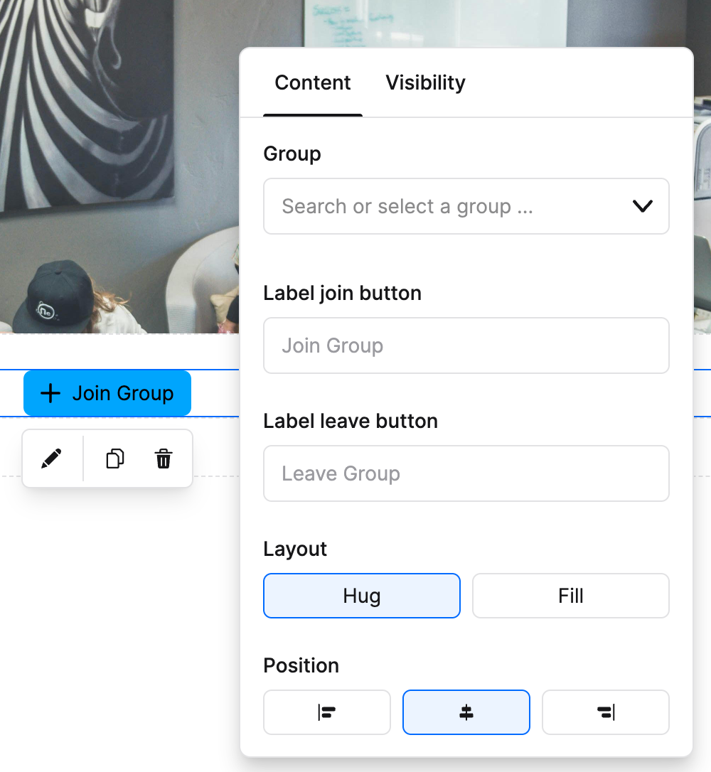 Group Subscription block