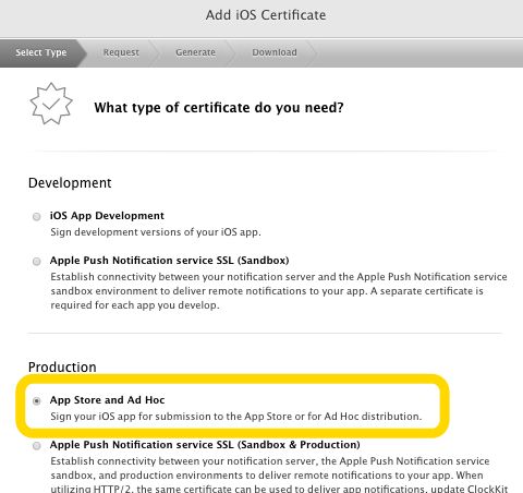 Create ios developer certificate