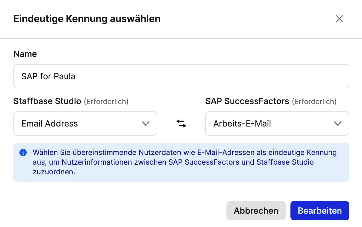 Select Unique Identifier DE